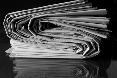 Journalism pile article photo
