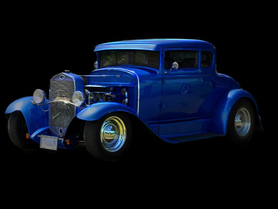 Roadster coupe black car