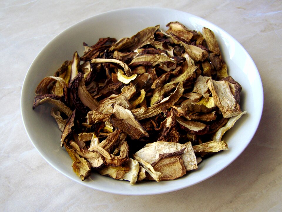 Wild mushrooms kitchen dry