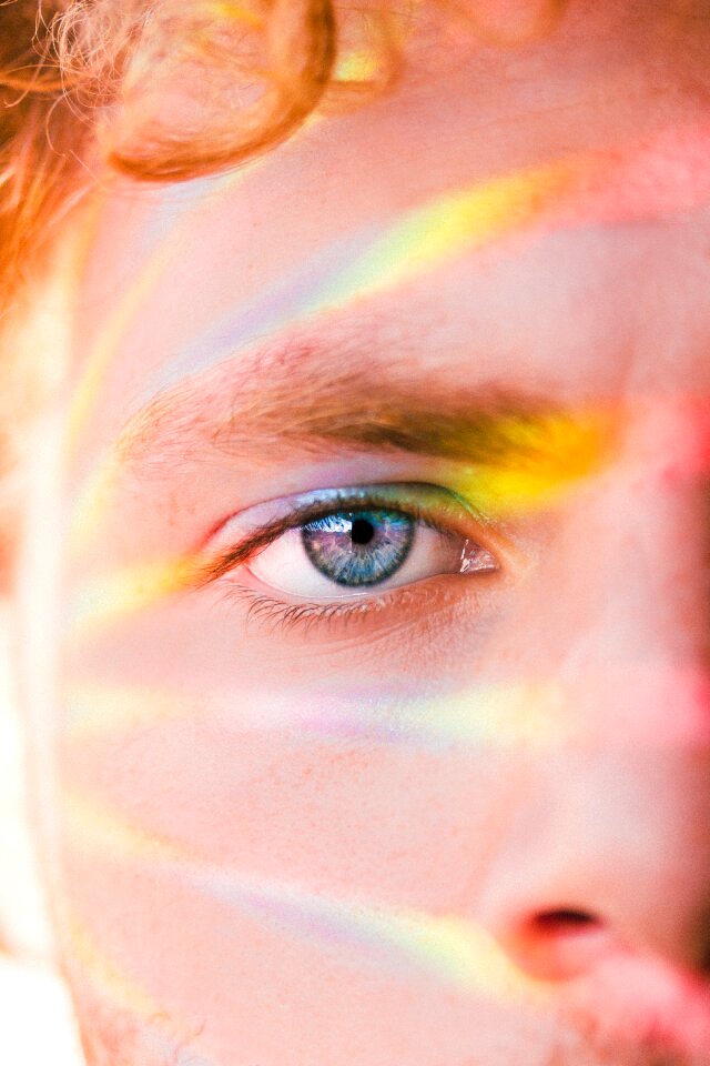 Blue eyes nose