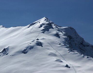 Mountain panorama winter photo