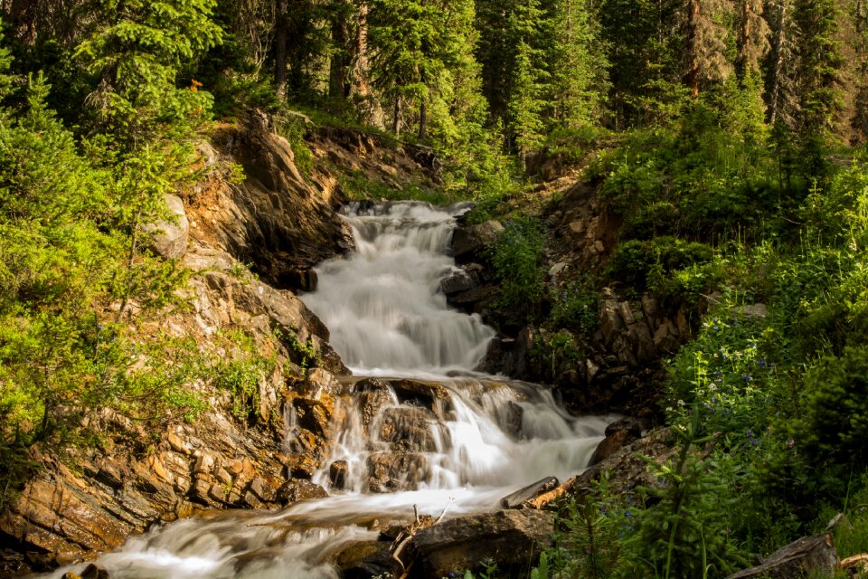 Water raging rocks