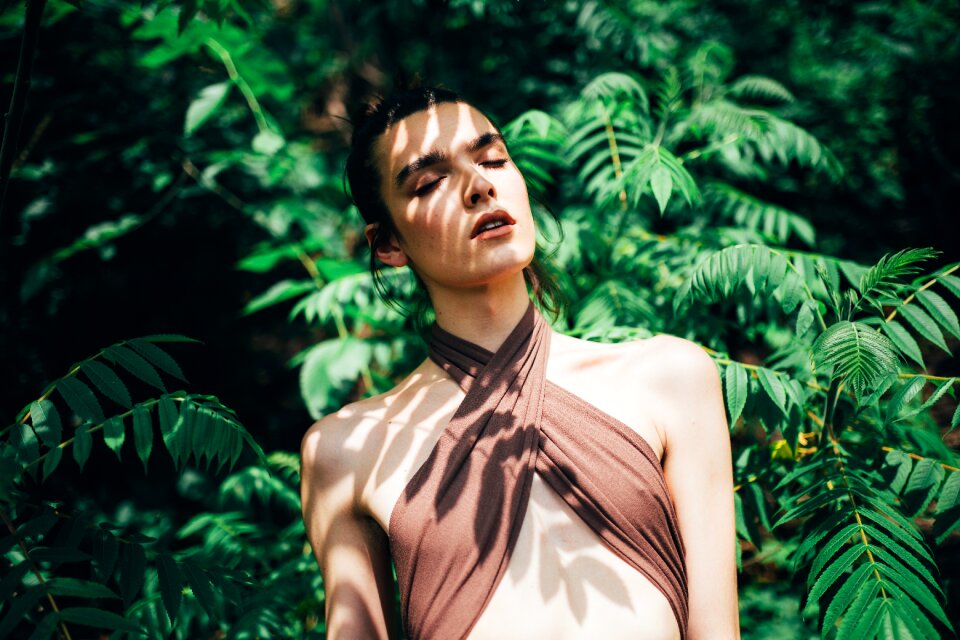 Fashion model nature