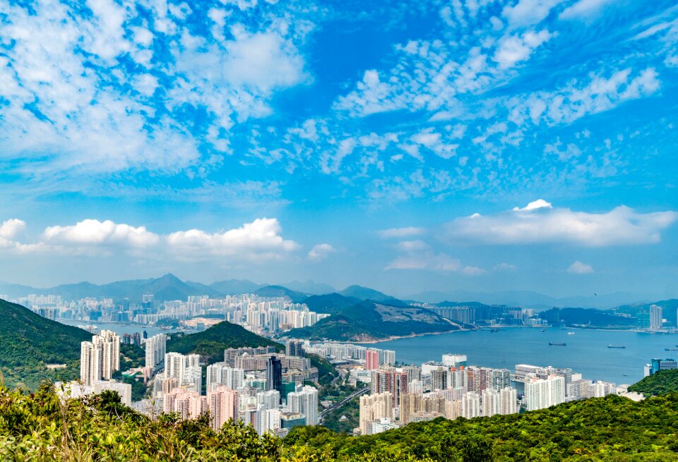 Architecture skyline hong kong