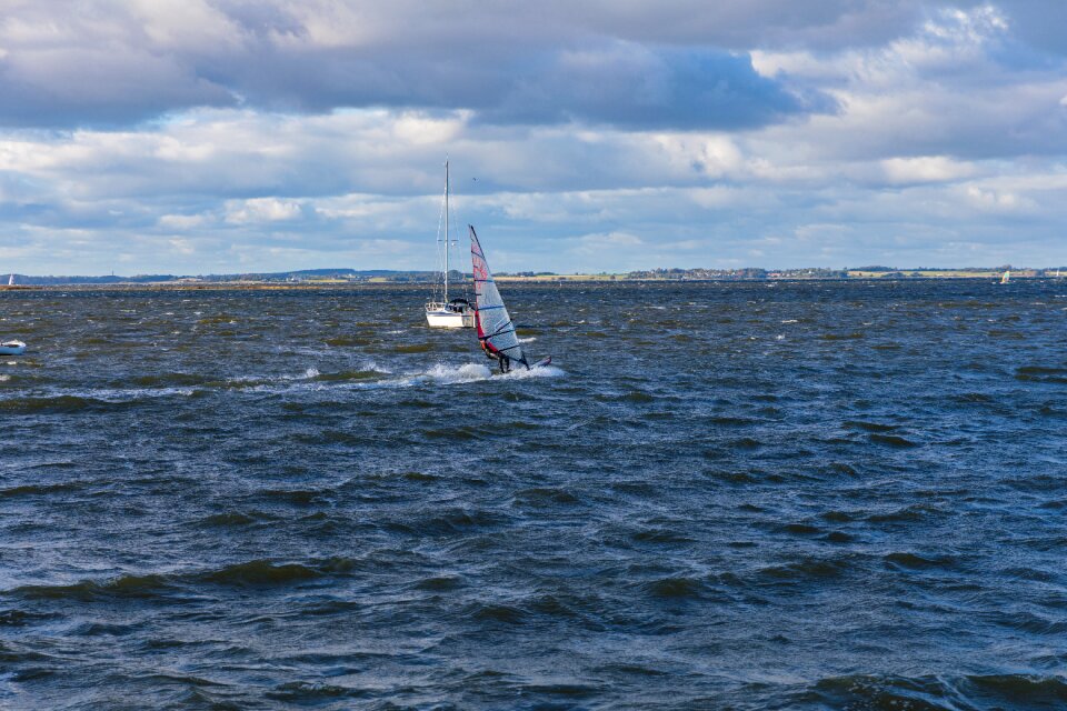 Windsurfer blown speed