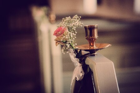 Bloom wedding candle holder photo