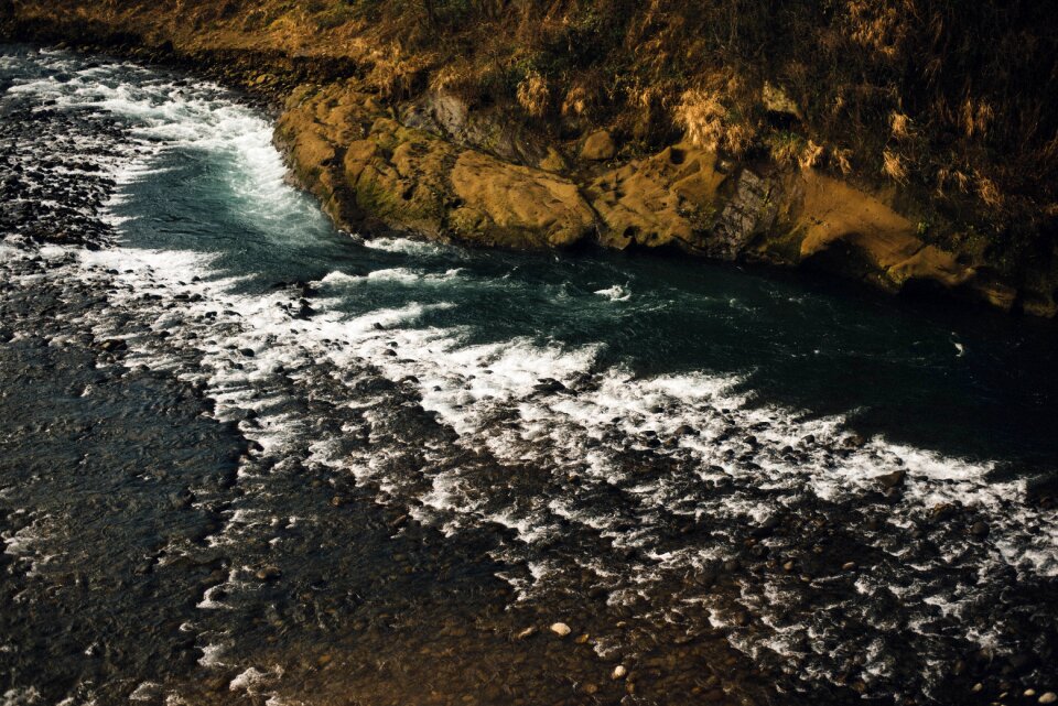 Riverside rocks land