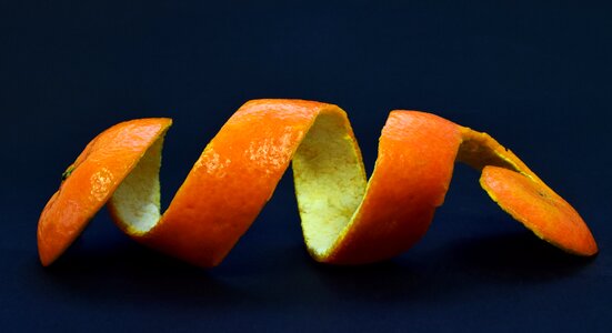 Tangerine peel empty eaten