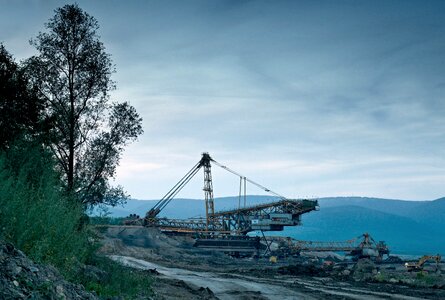 Machine excavator industrial photo