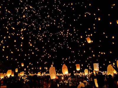 Lantern sky celebration photo