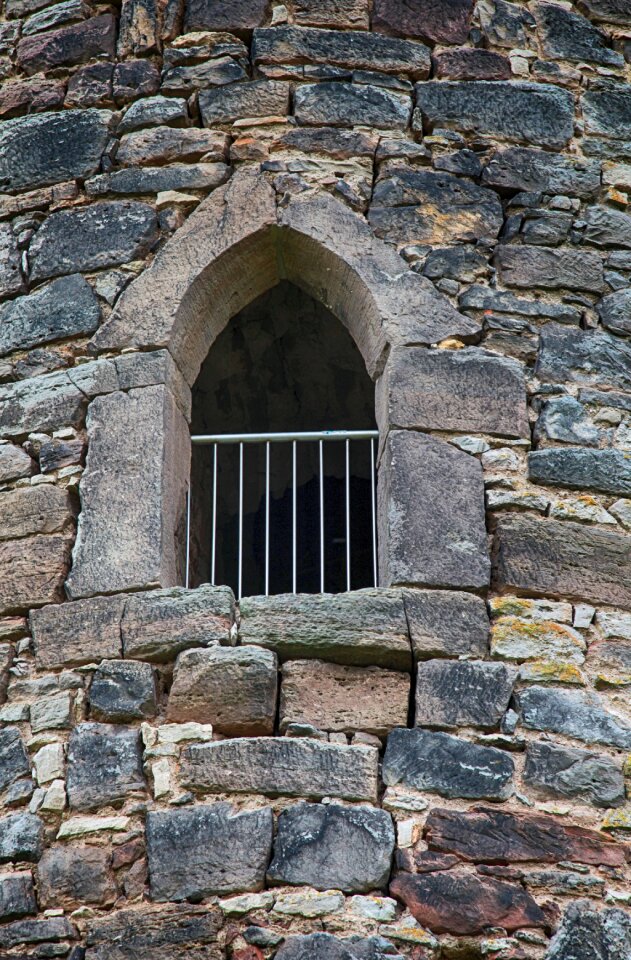 Middle ages black tower old castle