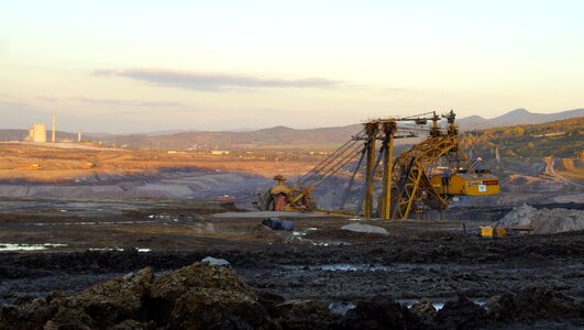 Machine excavator coal mining