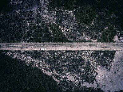 Aerial road trip photo