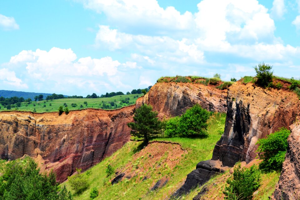 Crater red extinct volcano