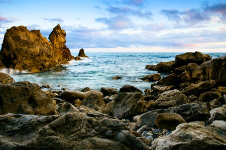 Rocks water ocean photo