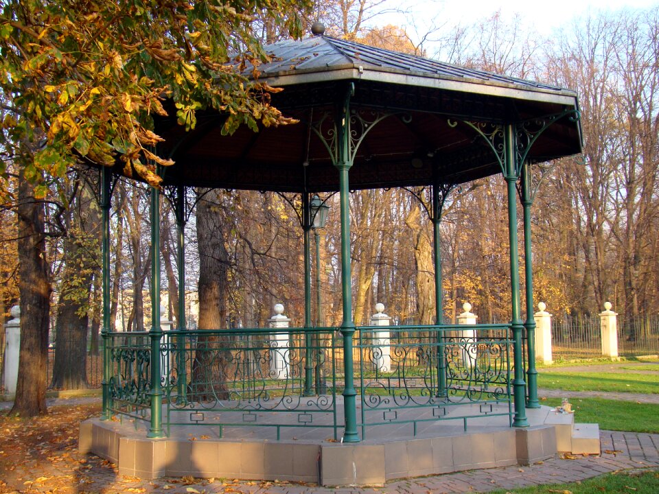 Park autumn metal gazebo