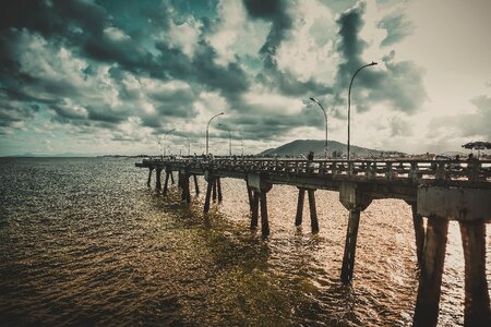 Gloomy sea ocean