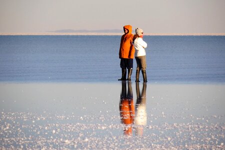 Landscape uyuni salt flat immensity peaceful