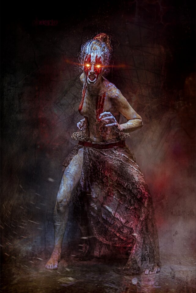 Creepy halloween mystical