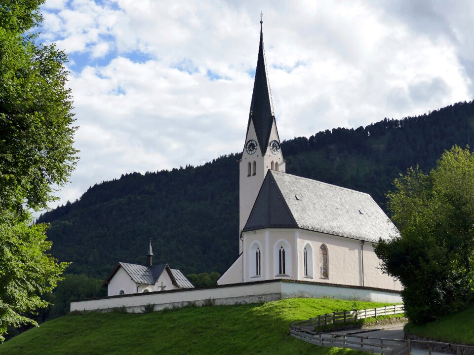 Church idyllic hiking