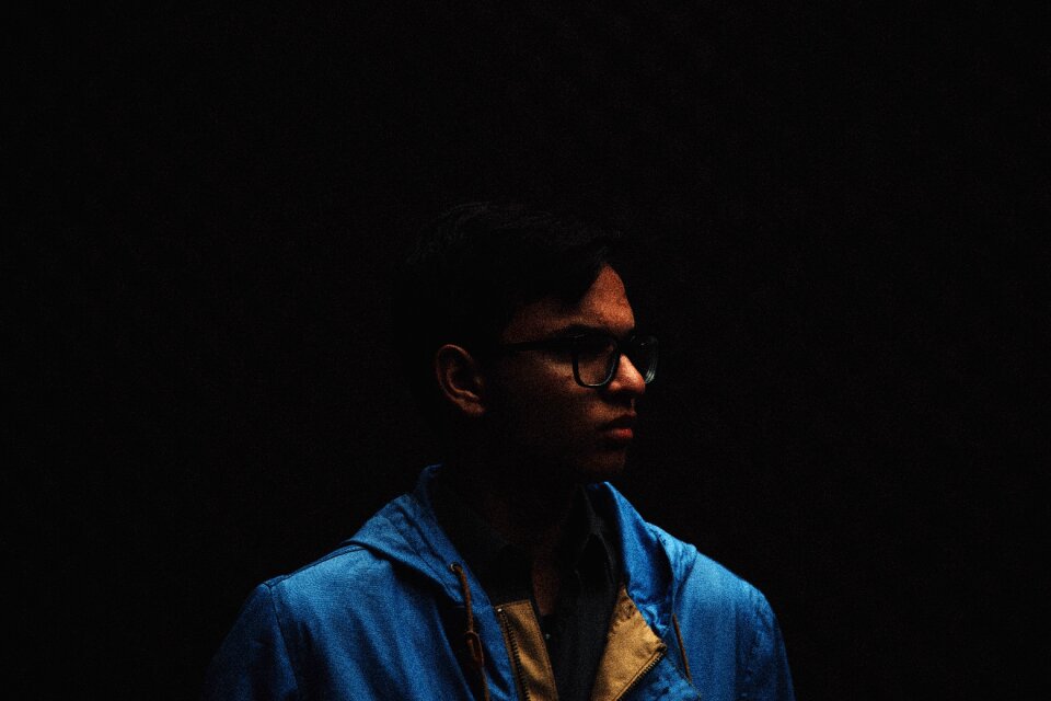 Dark jacket gray alone