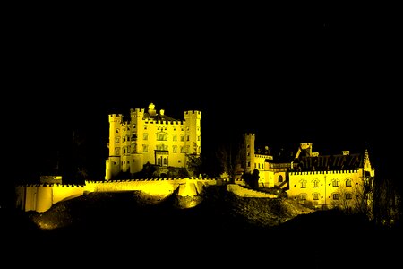 Castle hohenschwangau night night photograph