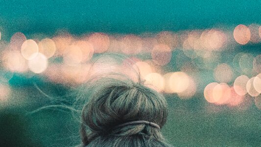 Bokeh head hair