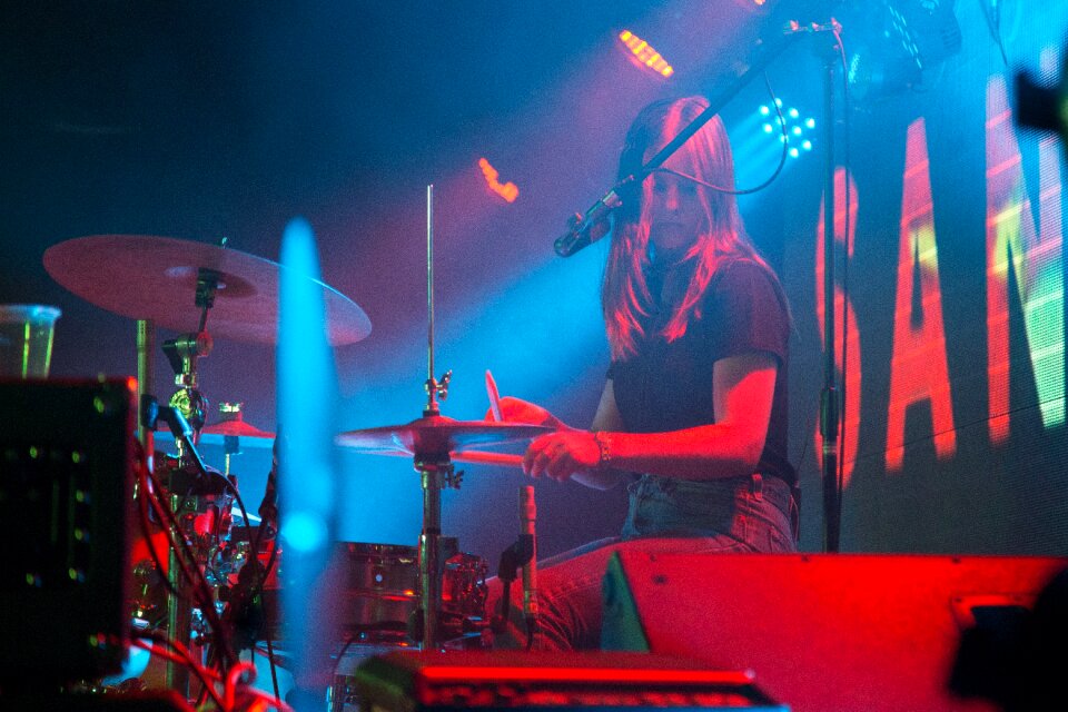 Drums cymbals sticks