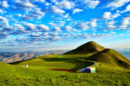 Landscapes nature sky grass photo