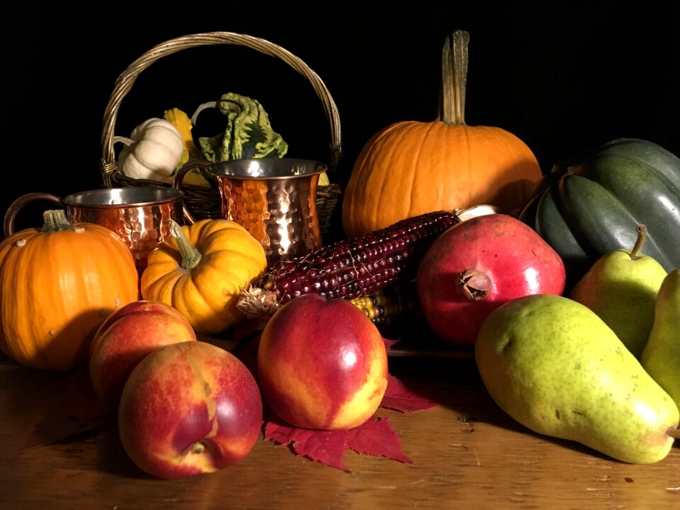 Autumn harvest pumpkin photo