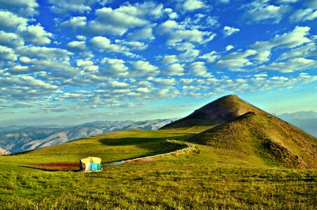 Landscapes nature sky grass photo