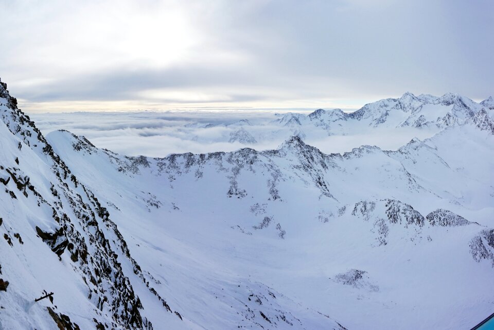Coldly mountain peak nature