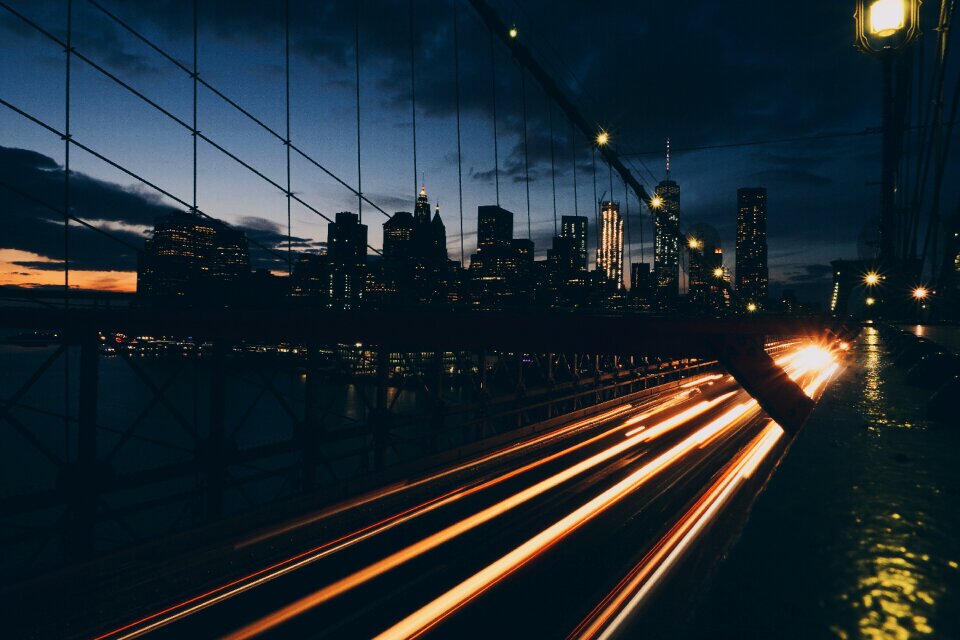 Night long exposure photography