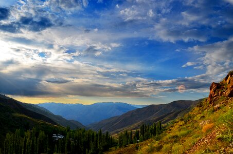 Landscapes nature sky grass photo