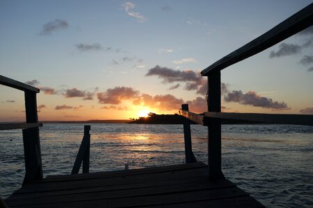 Sunset beira mar nature