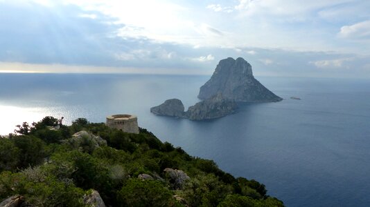 Landscape sea ibiza photo