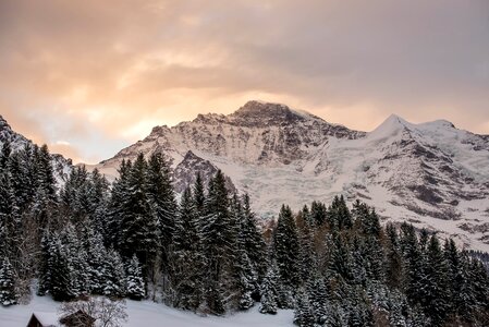 Mountain peak cold jungfrau photo