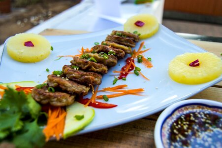 Beef pancake korean meal