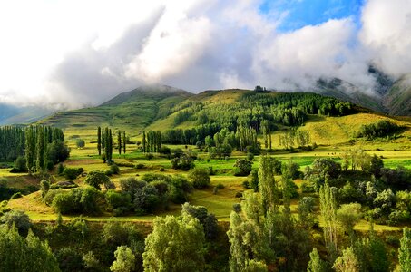 Landscapes nature sky grass photo