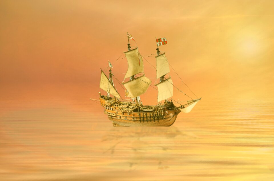 Ship ocean sailing boat