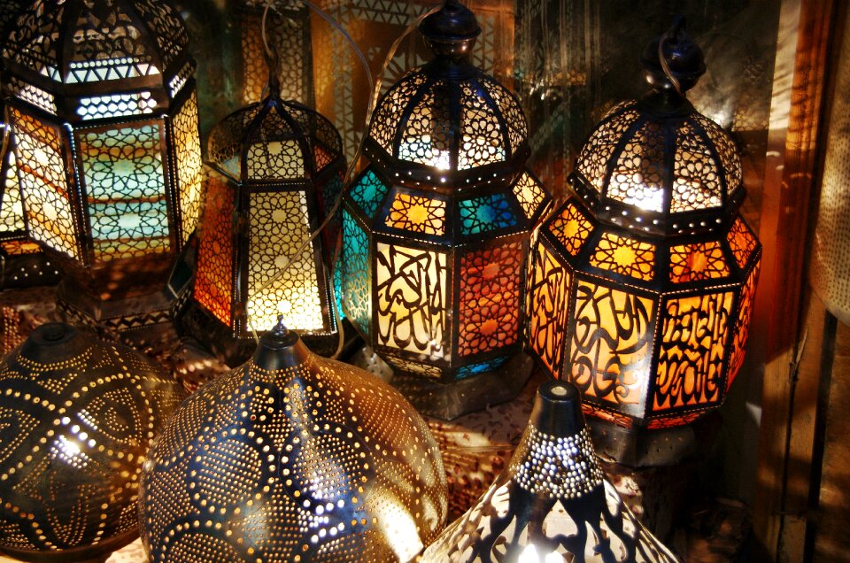 Bazaar decoration lamps