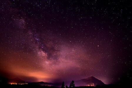 Night constellations stars photo