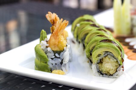 Japanese seafood roll photo