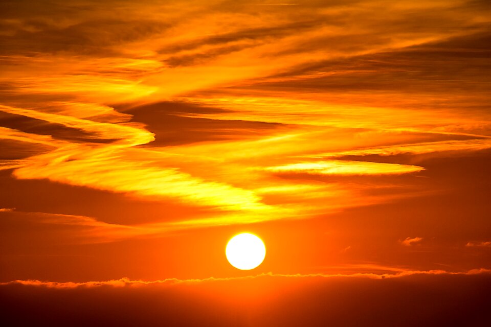 Abendstimmung evening sky clouds photo