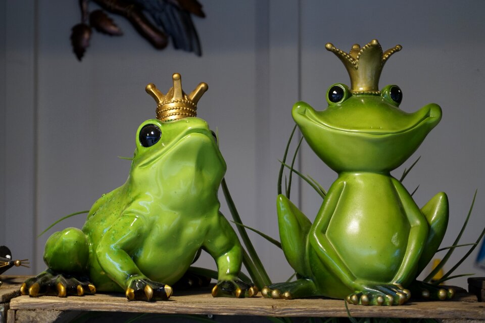 Frog prince fairytale characters garden