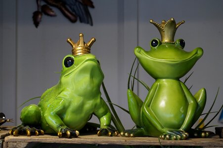 Frog prince fairytale characters garden