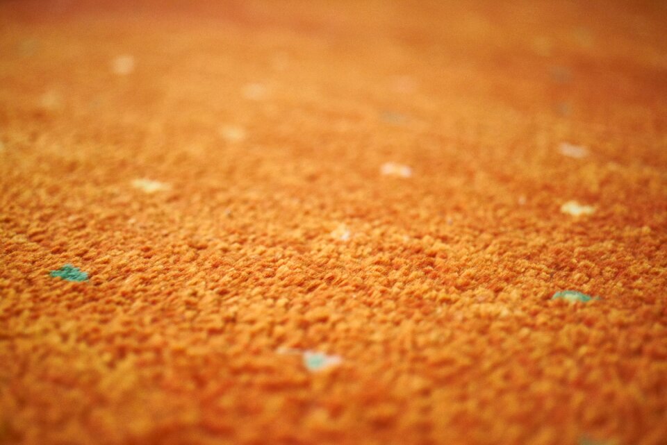 Carpet orange motif