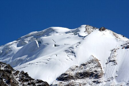 Mountain glacier snow
