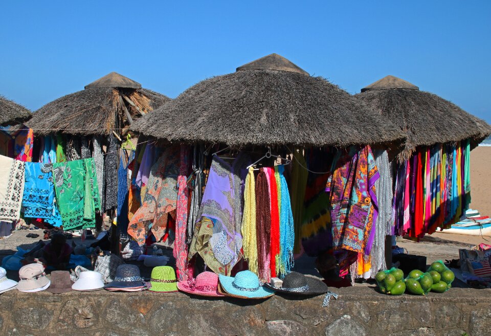Flea market thatched roofs africa