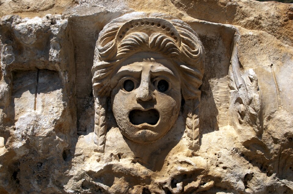Ancient travel statue